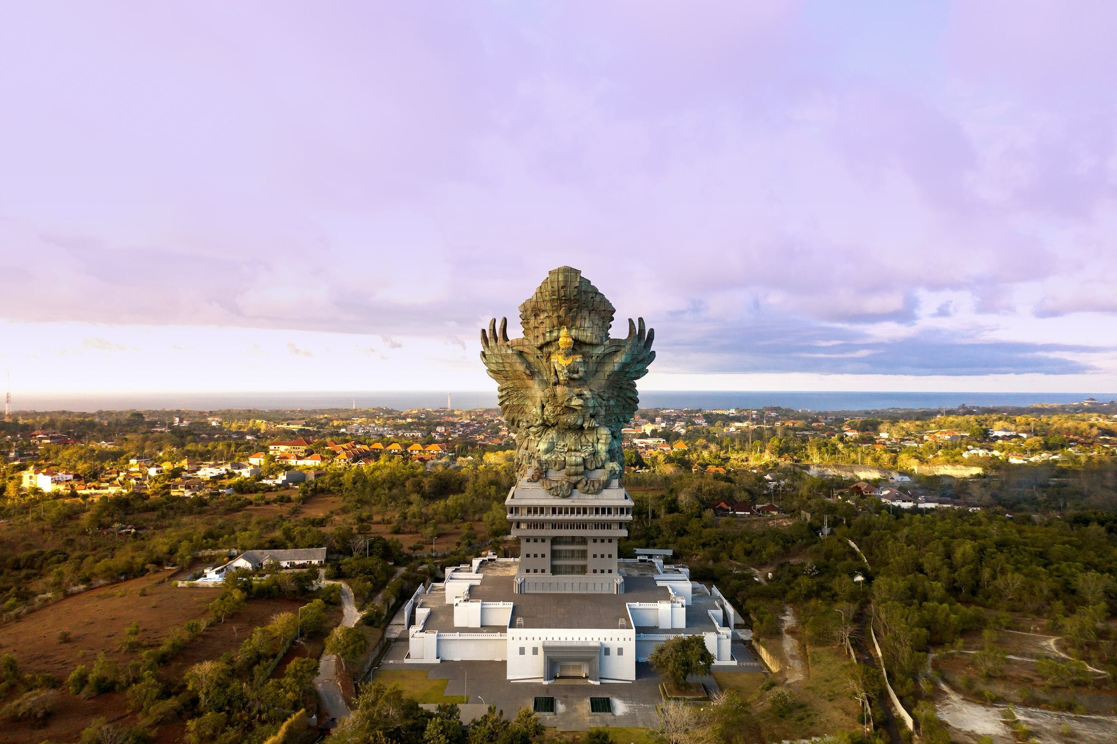 The Garuda Wisnu Kencana statue above the Bukit peninsula